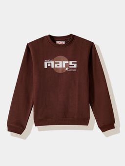 R&B - Graphic Relaxed Boys Brown Sweatshirt