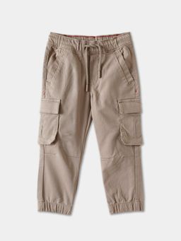 R&B - Solid Regular Boys Beige Joggers