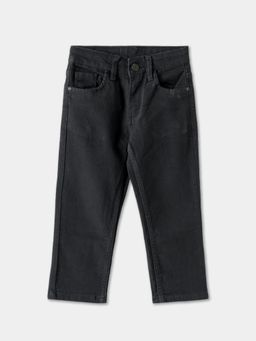 R&B - Solid Regular Boys Black Jeans
