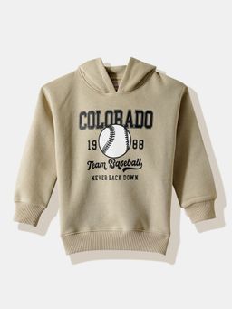 R&B - Graphic Relaxed Boys Beige Hoodie