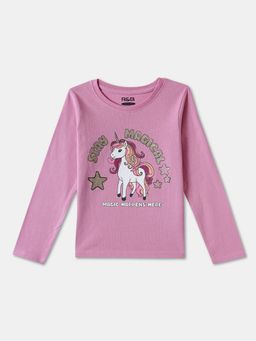 R&B - Graphic Regular Girls Pink T-Shirt