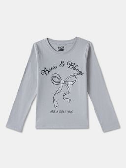 R&B - Graphic Regular Girls Grey T-Shirt