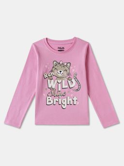 R&B - Graphic Regular Girls Pink T-Shirt