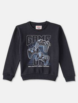 R&B - Graphic Relaxed Boys Navy Blue Sweatshirt