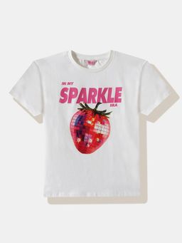 R&B - Graphic Regular Girls White T-Shirt