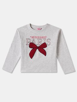 R&B - Graphic Regular Girls Grey T-Shirt