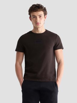U.S. POLO ASSN. - Men Brown Cotton Solid/Plain T-Shirt