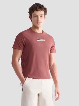 U.S. POLO ASSN. - Men Pink Polyester Solid/Plain T-Shirt