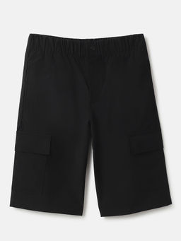 United Colors of Benetton - Black Solid Regular Fit Shorts