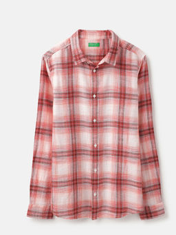 United Colors of Benetton - Regular Fit Collar Neck Checkered Shirt