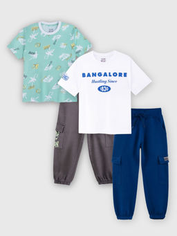Napchief - Unisex Bangalore & Tropical Retreat T-Shirt & Joggers (Set of 2)