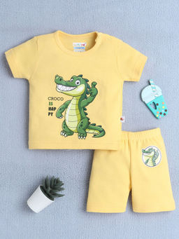Bumzee - Yellow Baby Boys Half Sleeves T-Shirt & Shorts