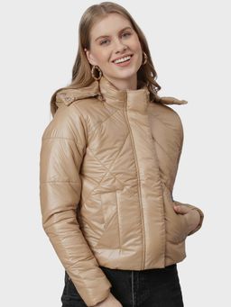 Campus Sutra - Beige Solid Jacket