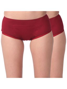 Adira - Pack of 2 Period Boxers - Maroon