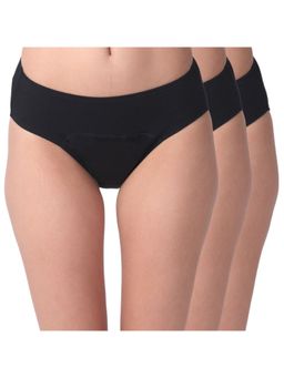 Adira - Pack of 3 Period Hipsters - Black