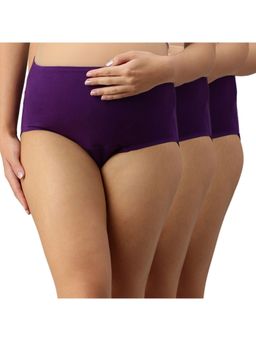 Morph Maternity - Pack of 3 Maternity Hygiene Panties - Purple