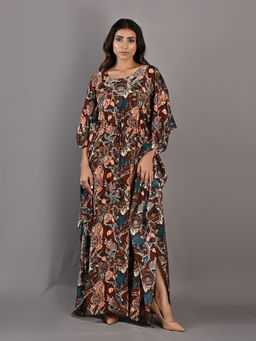 Bohame - Raisa Multi & Maroon Kaftan
