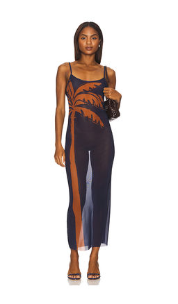 Weworewhat - Mesh Scoop Maxi Slip Dress