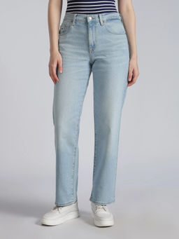 Tommy Hilfiger - Blue Light-Wash Slim Fit Mid Rise Jeans