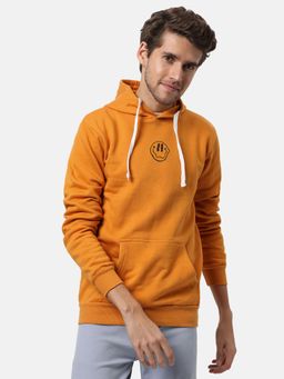 Campus Sutra - Men'S Mustard Yellow Not In The Mood Hoodie