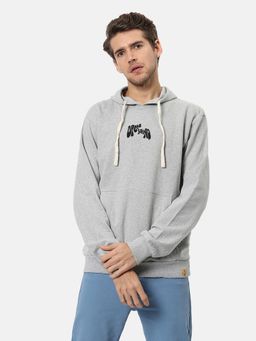 Campus Sutra - Men'S Grey Open Mind Hoodie