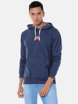 Campus Sutra - Men'S Prussian Blue Open Mind Hoodie