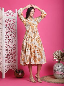 Rajnandini - Women White Cotton Dress