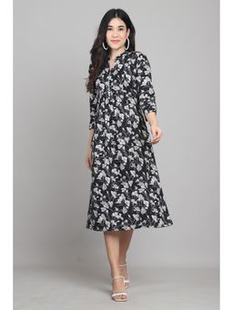 Rajnandini - Women Black Cotton Dress
