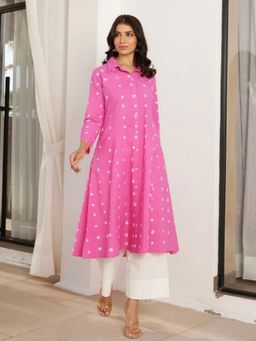SUTRA CLOTHING - Women Pink Printed Kurta with Pant