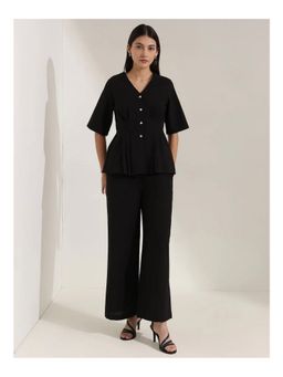 SUTRA CLOTHING - Women Black Solid Co-Ord Set