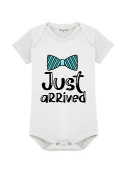 Arvesa - White Just Arrived Printed Bodysuit (0-3 Months)