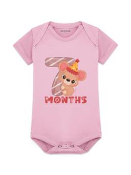 Arvesa - Pink 7 Month Printed Bodysuit (6-9 Months)