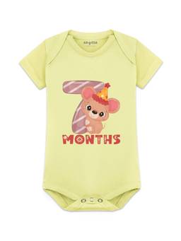 Arvesa - Yellow 7 Month Printed Bodysuit (6-9 Months)