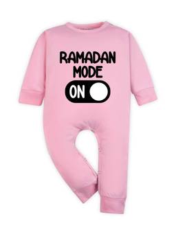 Arvesa - Pink Ramadan Mode On Printed Romper