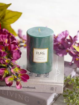 Pure Home + Living - Green Serene Pillar Candle Large