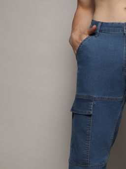 Campus Sutra - Mens Panel Patch Pocket Denim Jeans