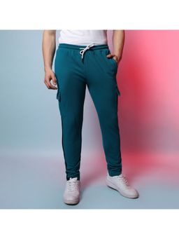 Campus Sutra - Mens Solid Blue Stylish & Evening Trackpant