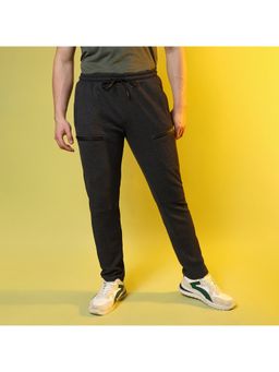 Campus Sutra - Mens Solid Black Stylish & Evening Trackpant