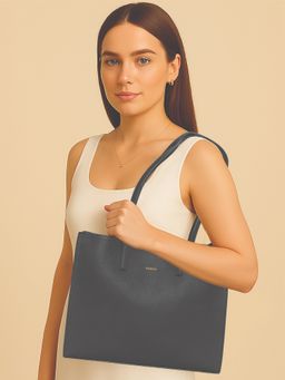 ESBEDA - Black Colour Classic Structured Tote Bag For Women