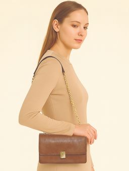 ESBEDA - Tan Colour Emerald Chic Sling Bag For Women