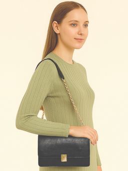 ESBEDA - Black Colour Emerald Chic Sling Bag For Women