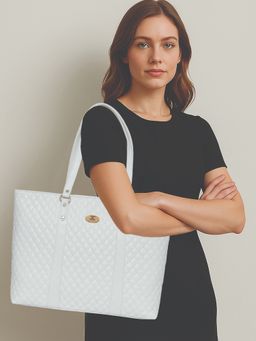 ESBEDA - Off White Colour Office Travel Tote Bag For Women