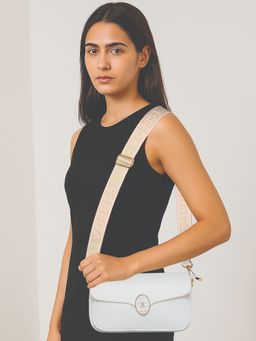 ESBEDA - White Colour Stylish Elegance Sling Bag with Detachable Handle For Women