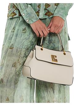 BCBG - Off White Top Handle Satchel Bag and Detachable Strap