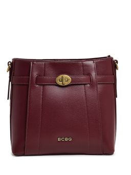 BCBG - Maroon Logo Detail Shoulder Bag