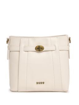 BCBG - Off White Logo Detail Shoulder Bag