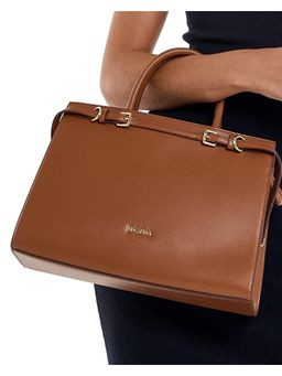 BCBG - Brown Top Handle Satchel Bag and Detachable Strap