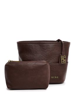 BCBG - Brown Logo Detail Crossbody Bag with Pouch