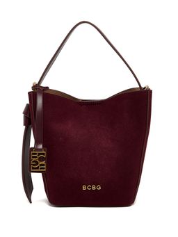 BCBG - Maroon Hobo Bucket Bag and Detachable Strap