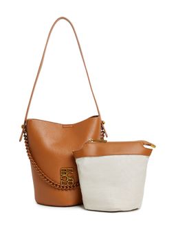 BCBG - Brown Logo Detail Bucket Bag with Pouch